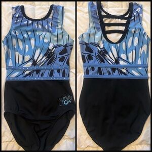 GK Blue and Black Gymnastics Leotard- Simone Biles collection CL